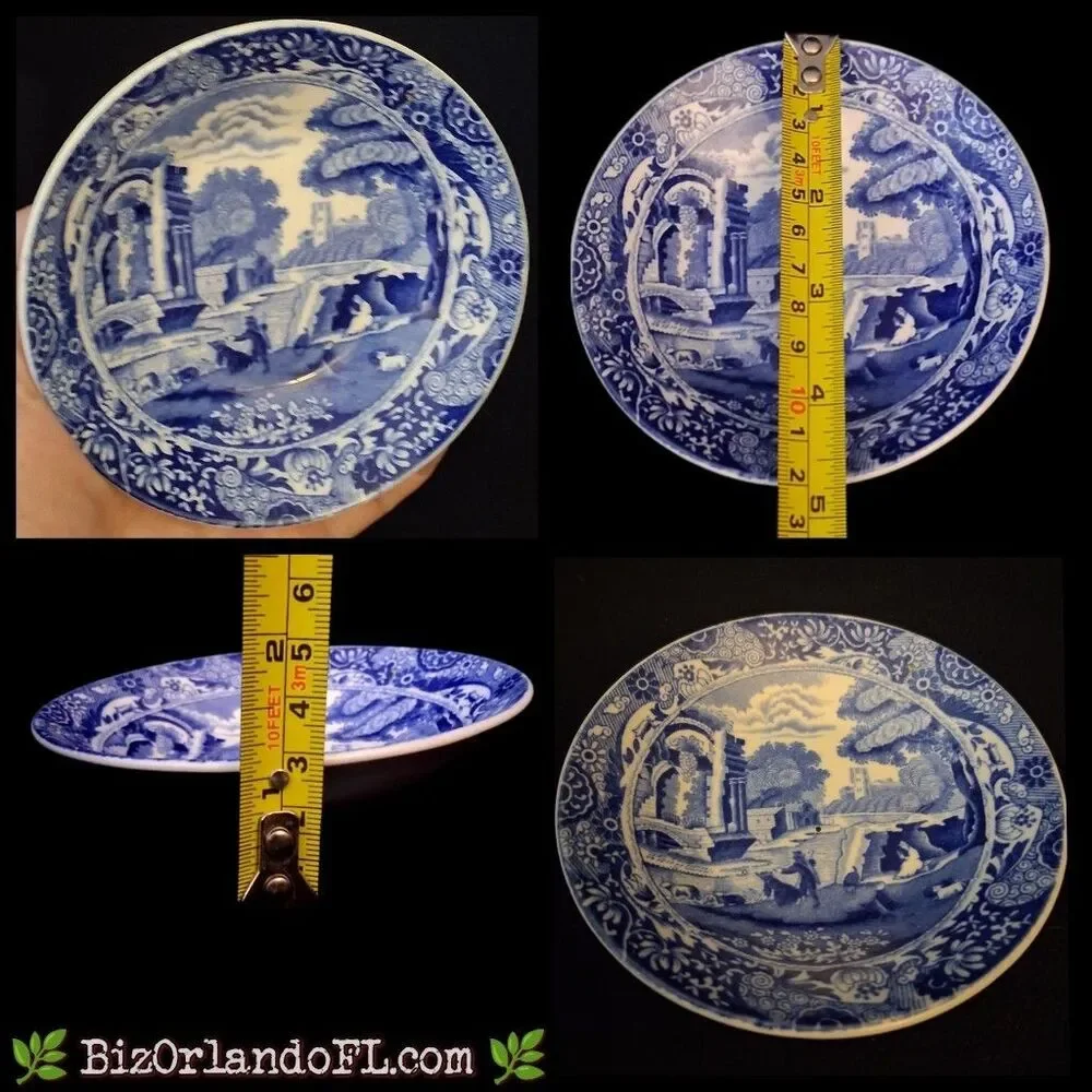VINTAGE: Spode Blue Italian Individual Small Dish / Fruit Saucer 4.75